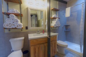 Ferienhütte, 1 Schlafzimmer | Badezimmer | Handtücher, Shampoo