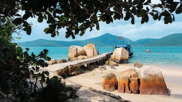 Private beach, scuba diving