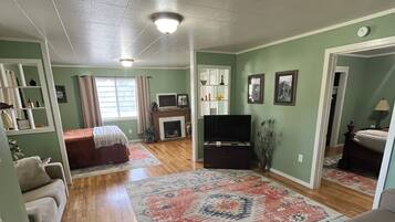 Cottage, vue montagne | Coin séjour