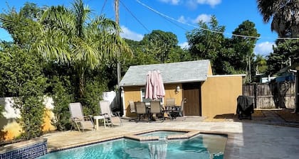 Private Oasis with Pool & Chic Cabana – Near Beaches, Downtown & More!