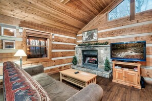 Smart-tv en een open haard