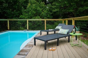 Outdoor pool, a heated pool - 5+4 Heated Pool Home, Steps from Beach, Bonus Ground Floor Apartment (Emerald Isle)