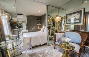 高級開放式客房, 1 間臥室, 花園景 | 防敏寢具、特厚豪華床墊、迷你吧、獨特設計