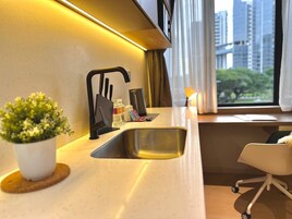 Estúdio standard, 1 cama King | Cozinha privada | Micro-ondas, chaleira elétrica