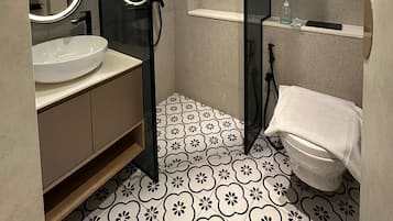 Ducha, cabezal de ducha con hidromasaje, secador de pelo, bidet