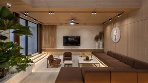 Executive Villa | Living area | 75-inch Smart TV with cable channels, Netflix, streaming services - Villa Legko (Pecatu)