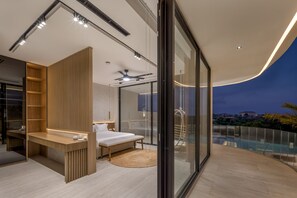 Executive villa | 4 slaapkamers, luxe beddengoed, een kluis op de kamer, een bureau