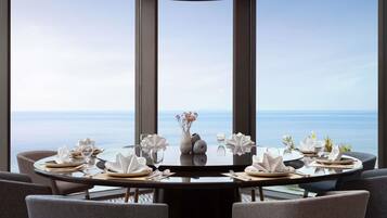 Breakfast, lunch, dinner served; pool views