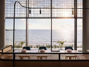 Breakfast, lunch, dinner served; pool views