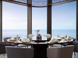 Breakfast, lunch, dinner served; pool views