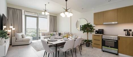 舒適公寓, 2 間臥室 | 私人廚房 | 電冰箱、微波爐、烤箱、咖啡機/沖茶器