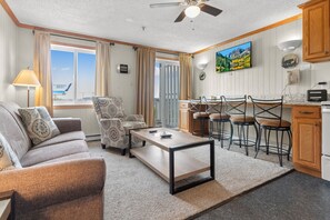 Smart TV, fireplace, video games, ping pong