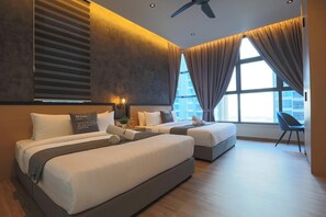 Design Apartment | Peralatan tempat tidur premium, meja, ruang kerja komputer riba 