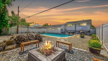 Una piscina riscaldata