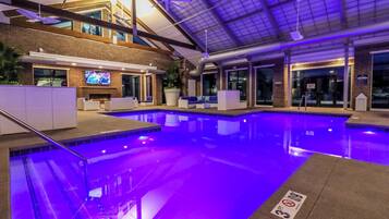 Indoor pool, a heated pool