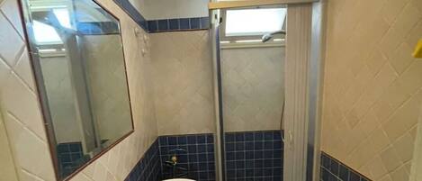 Ducha, bidé, jabón y papel higiénico