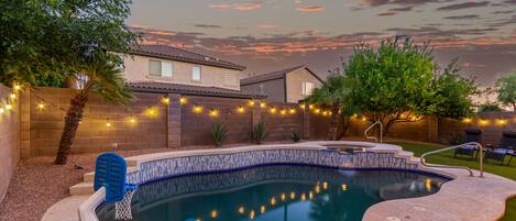 A heated pool