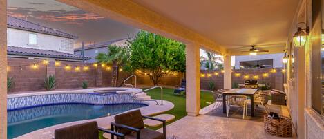 A heated pool