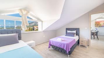 2 slaapkamers, een strijkplank/strijkijzer, gratis wifi, beddengoed