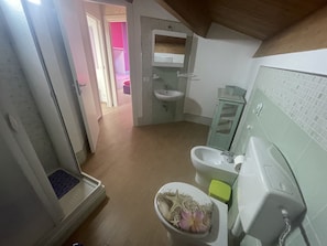 Bruser, hårtørrer, bidet, håndklæder