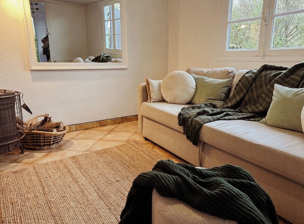 تلفزيون ذكي، مدفأة، كُتُب، ستيريو