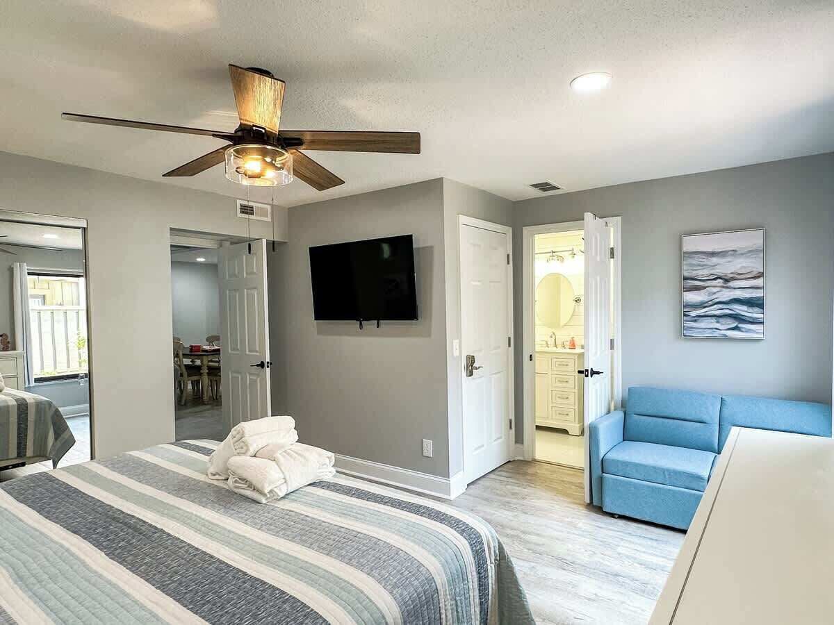 2 habitaciones, tabla de planchar con plancha y wifi gratis 