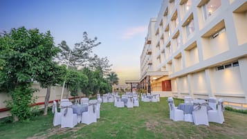Outdoor banquet area