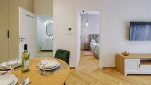 Leilighet | 1 soverom, skrivebord, strykejern/-brett og wi-fi (inkludert)