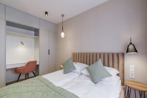 Apartamento | 1 dormitorio, escritorio, tabla de planchar con plancha y wifi gratis