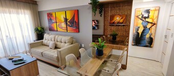Apartamento 2 suítes lindo e vista mar