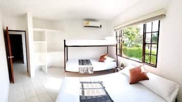 6 habitaciones, internet y ropa de cama
