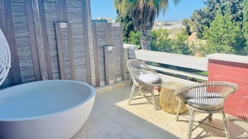 Superior Double Room, 1 Queen Bed, Terrace, Pool View | Terrace/patio