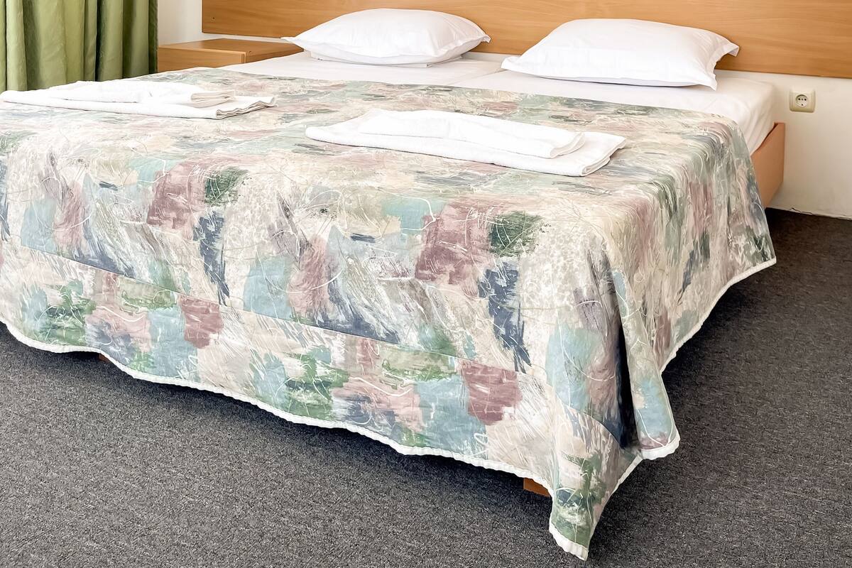 Desk, free WiFi, bed sheets