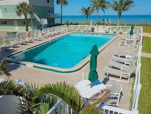 Outdoor pool, a heated pool - Villa Riviera Direct Oceanfront, Private balcony/Beach, Heated Pool (Indialantic)