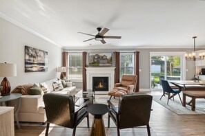 Smart TV, fireplace, offices