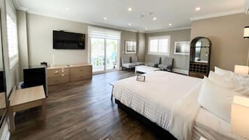 1 habitación, tabla de planchar con plancha, internet y ropa de cama