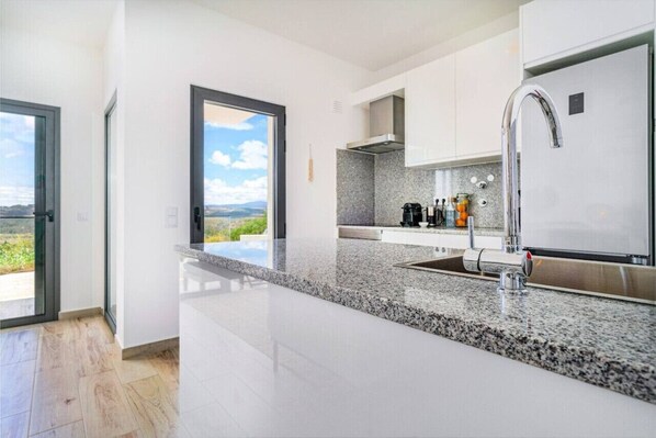 Fridge, oven, stovetop, dishwasher