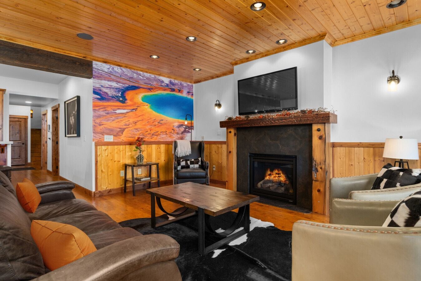 تلفزيون ذكي، مدفأة، كُتُب، ستيريو