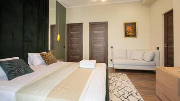 Luxury Villa, Lanai, City View | Premium bedding, minibar, in-room safe, desk