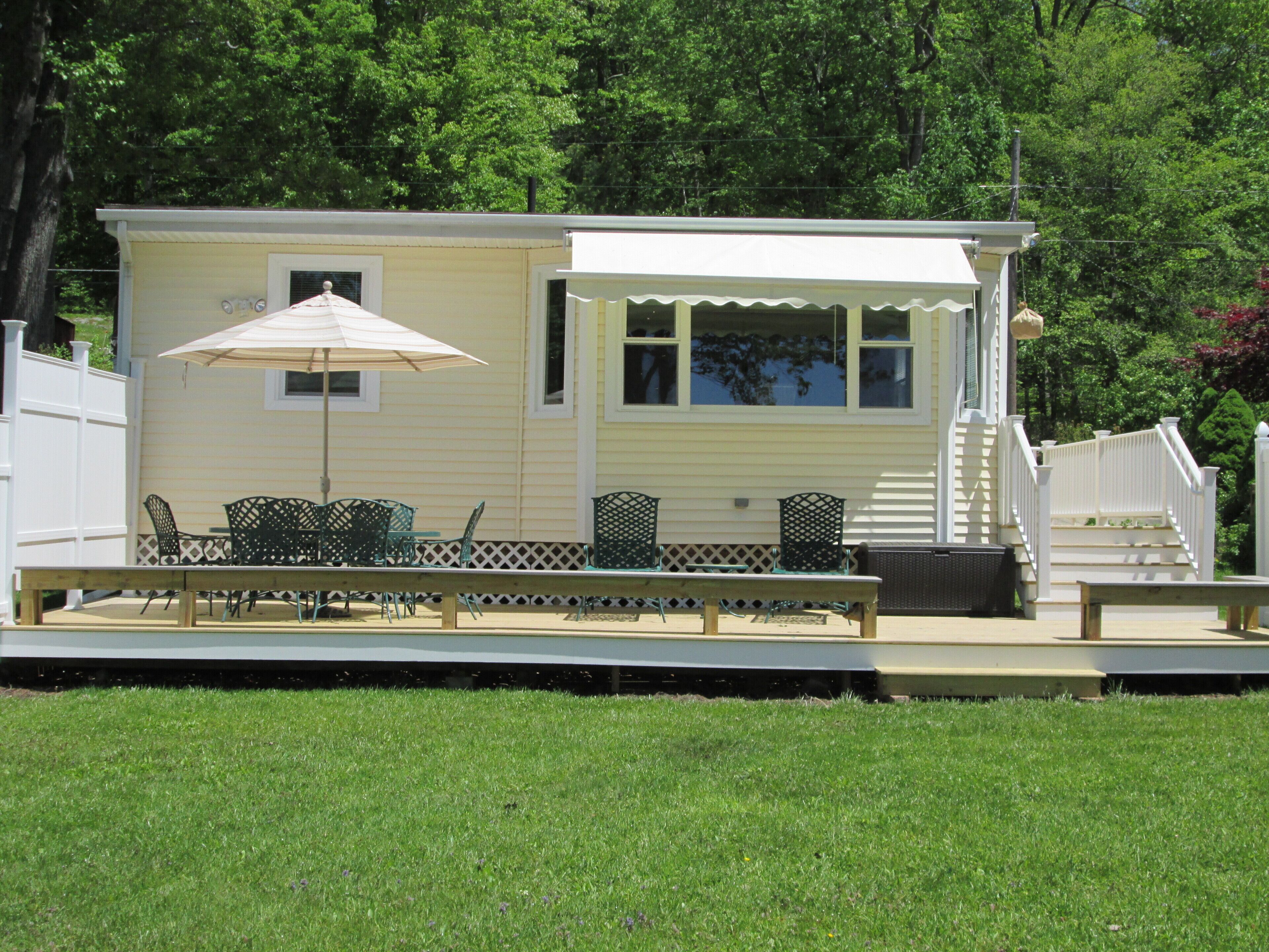 Amston Lake waterfront home, aluminum boat with electric motor provided