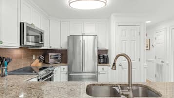 Condo, Multiple Beds, Pool Access, Garden View (#106 - No Pets) | Private kitchen | Fridge, microwave, coffee/tea maker, cookware/dishes/utensils