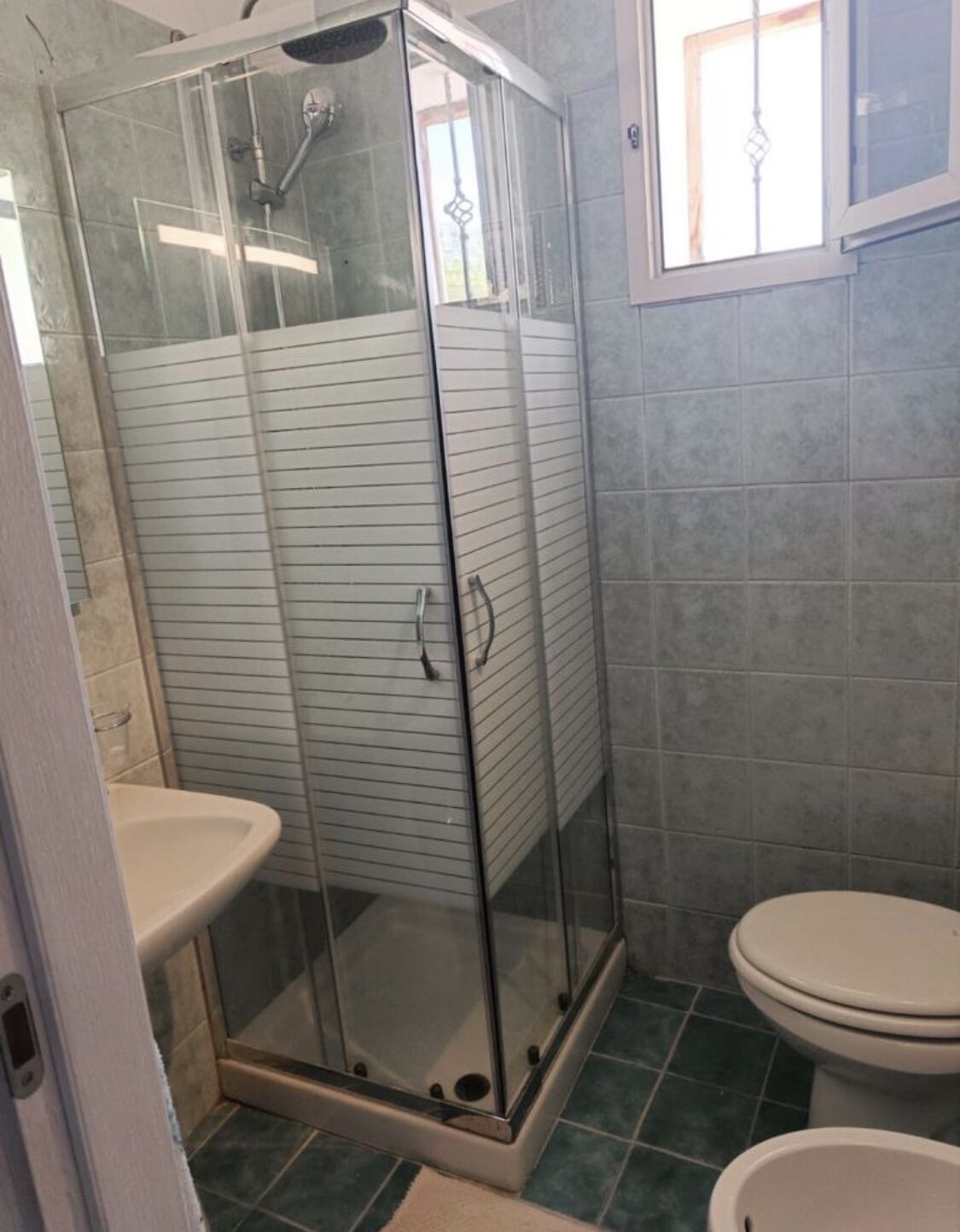 Secador de pelo, bidet, toallas, jabón