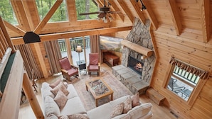 Cabin, 4 phòng ngủ | Khu phòng khách