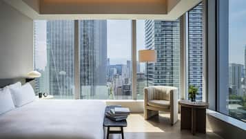 Free minibar items, in-room safe, desk, laptop workspace
