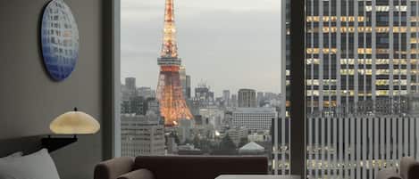 Free minibar items, in-room safe, desk, laptop workspace