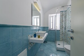 Bathtub, bidet, towels