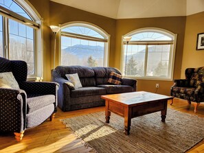 Smart TV, fireplace, video games, DVD player