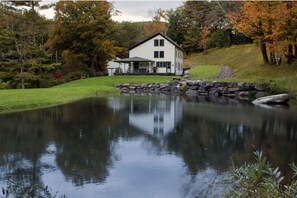 Pond is 12 feet deep and great for swimming (Sauna has been added since)
 - Secluded 1850's Mountain House Surrounded by Catskills Park (Elka Park)