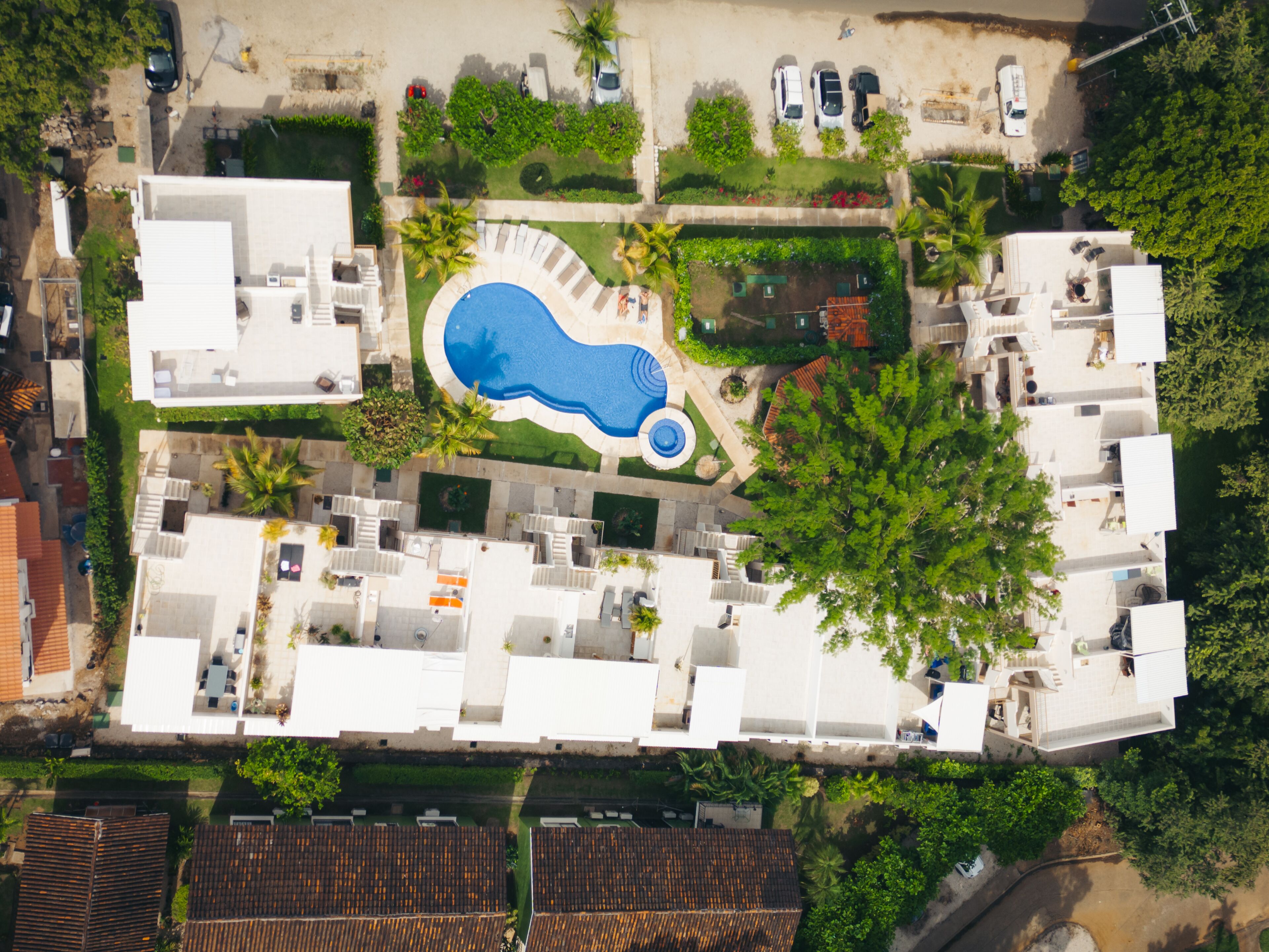 The Flor de Limon complex only a street away from the beach 