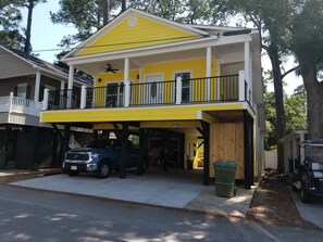 Exterior - Custom built beach home in a quiet corner of the Ocean Lakes park. (Myrtle Beach)